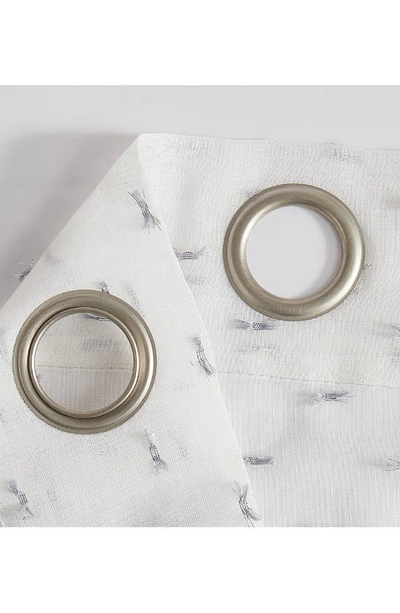 Dainty Home Sprinkles Set Of 2 Metallic Sheer Panel Curtains In Silver