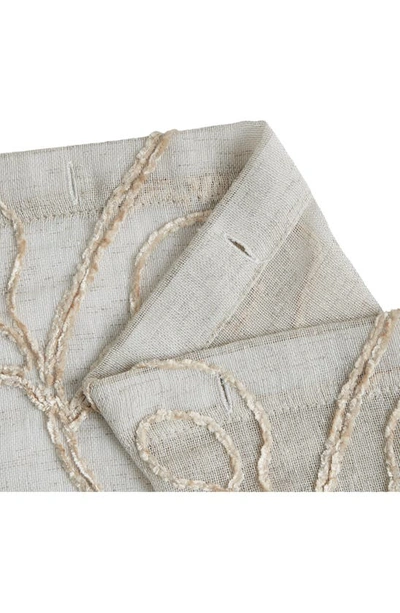 Dainty Home Stella Embroidered Shower Curtain In Linen