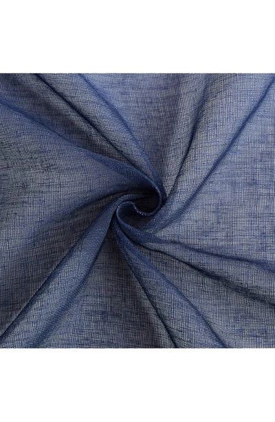 Dainty Home Shadow Set Of 2 Ombré Sheer Panel Curtains In Navy