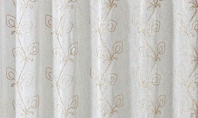 Dainty Home Stella Embroidered Shower Curtain In Linen