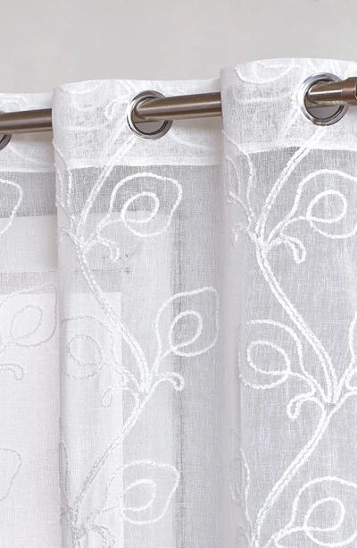 Shop Dainty Home Stella Set Of 2 Sheer Panel Curtains In White