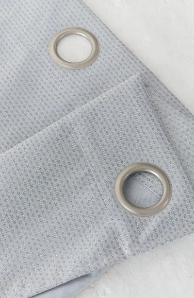 Dainty Home Stars Set Of 2 Metallic Panel Curtains In Silver