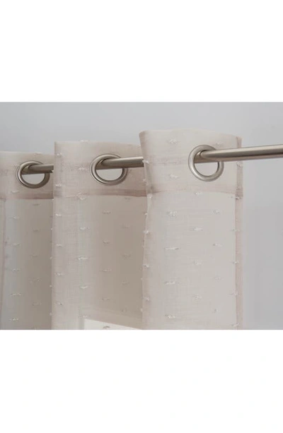 Dainty Home Ribbons Set Of 2 Sheer Panel Curtains In Linen