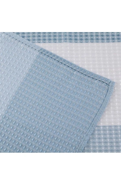 Dainty Home Shades Ombré Waffle Texture Shower Curtain In Aqua