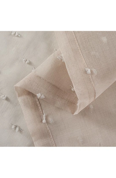 Dainty Home Ribbons Set Of 2 Sheer Panel Curtains In Linen