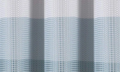 Shop Dainty Home Shades Ombré Waffle Texture Shower Curtain In Aqua