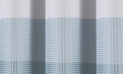 Dainty Home Shades Ombré Waffle Texture Shower Curtain In Aqua