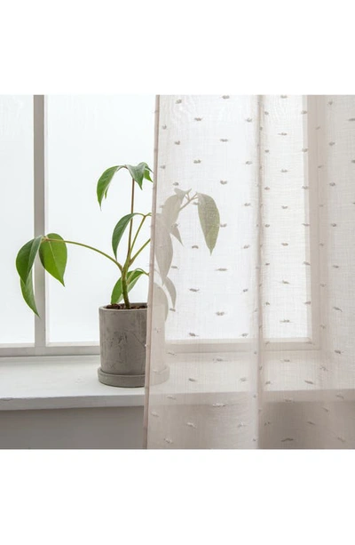 Dainty Home Ribbons Set Of 2 Sheer Panel Curtains In Linen
