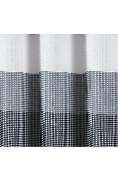 Shop Dainty Home Shades Ombré Waffle Texture Shower Curtain In Navy