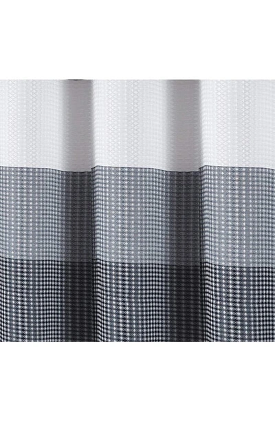 Dainty Home Shades Ombré Waffle Texture Shower Curtain In Navy