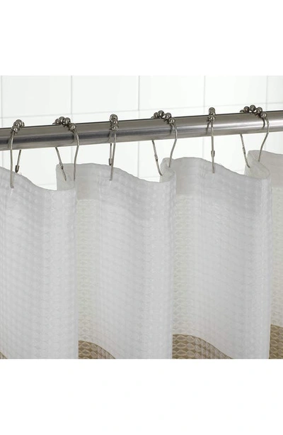 Dainty Home Shades Ombré Waffle Texture Shower Curtain In Taupe