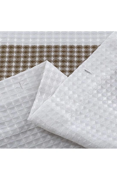 Dainty Home Shades Ombré Waffle Texture Shower Curtain In Taupe