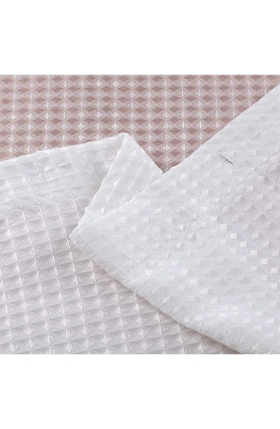 Dainty Home Shades Ombré Waffle Texture Shower Curtain In Blush