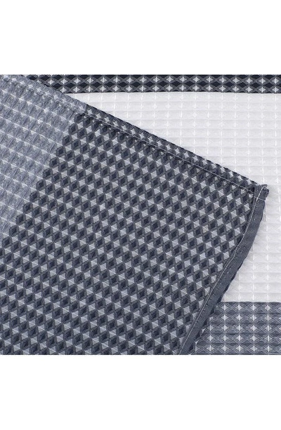 Dainty Home Shades Ombré Waffle Texture Shower Curtain In Navy