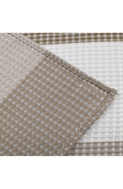 Dainty Home Shades Ombré Waffle Texture Shower Curtain In Taupe
