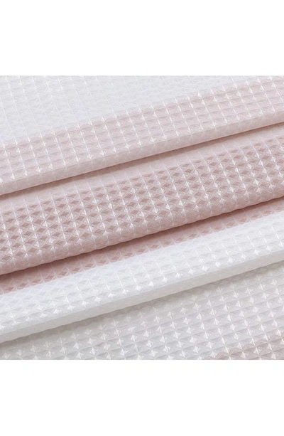 Dainty Home Shades Ombré Waffle Texture Shower Curtain In Blush