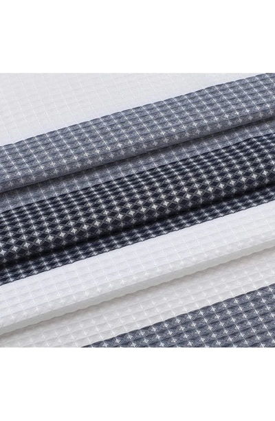 Dainty Home Shades Ombré Waffle Texture Shower Curtain In Navy