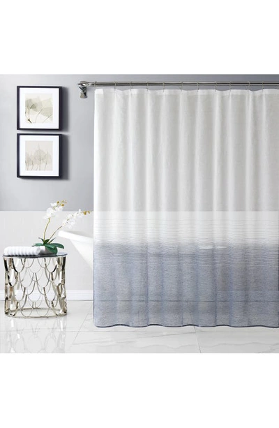 Shop Dainty Home Linea Ombré Shower Curtain In Navy