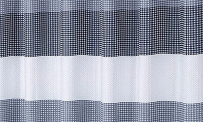 Shop Dainty Home Shades Ombré Waffle Texture Shower Curtain In Navy
