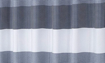Dainty Home Shades Ombré Waffle Texture Shower Curtain In Navy