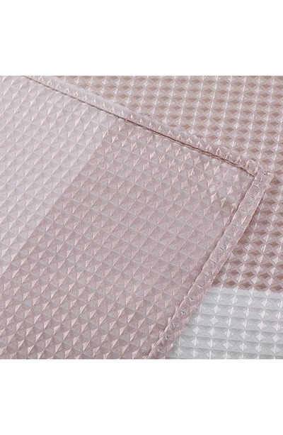 Dainty Home Shades Ombré Waffle Texture Shower Curtain In Blush