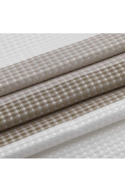 Dainty Home Shades Ombré Waffle Texture Shower Curtain In Taupe