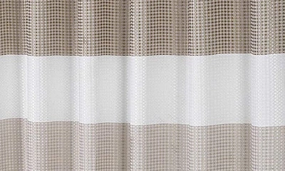 Dainty Home Shades Ombré Waffle Texture Shower Curtain In Taupe