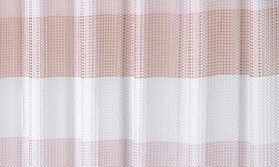 Dainty Home Shades Ombré Waffle Texture Shower Curtain In Blush