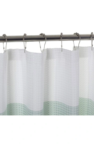 Shop Dainty Home Shades Ombré Waffle Texture Shower Curtain In Spa