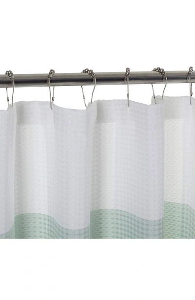 Dainty Home Shades Ombré Waffle Texture Shower Curtain In Spa