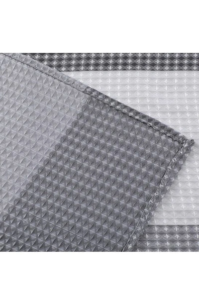 Dainty Home Shades Ombré Waffle Texture Shower Curtain In Grey