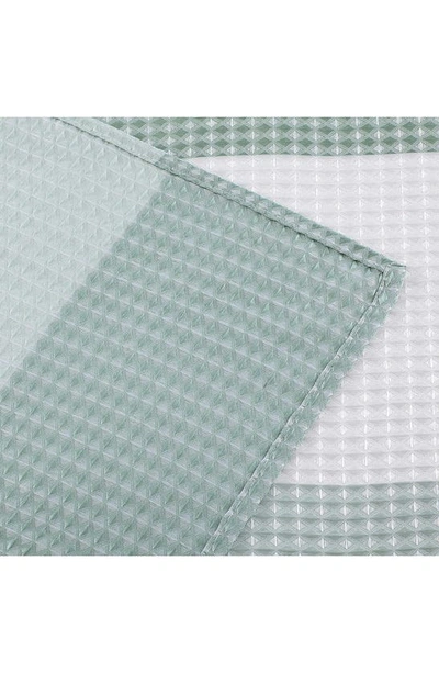 Dainty Home Shades Ombré Waffle Texture Shower Curtain In Spa