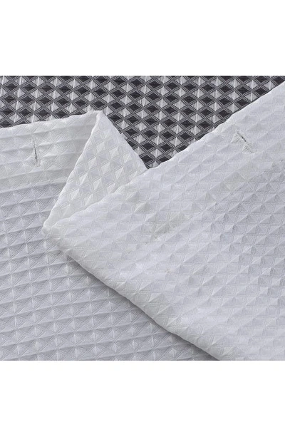 Dainty Home Shades Ombré Waffle Texture Shower Curtain In Grey