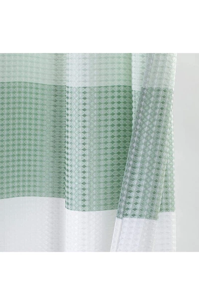 Dainty Home Shades Ombré Waffle Texture Shower Curtain In Spa