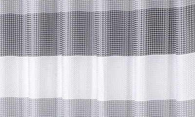 Shop Dainty Home Shades Ombré Waffle Texture Shower Curtain In Grey