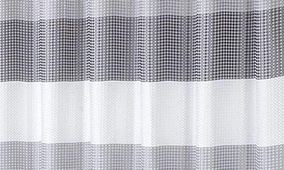 Dainty Home Shades Ombré Waffle Texture Shower Curtain In Grey