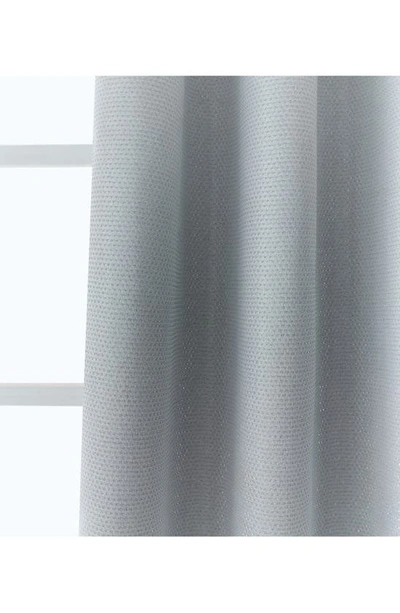 Dainty Home Stars Set Of 2 Metallic Panel Curtains In Silver