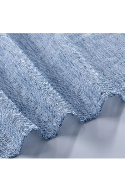 Shop Dainty Home Tassel Trim Shower Curtain In Denim Blue
