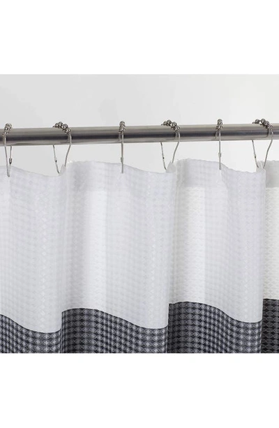 Shop Dainty Home Shades Ombré Waffle Texture Shower Curtain In Black