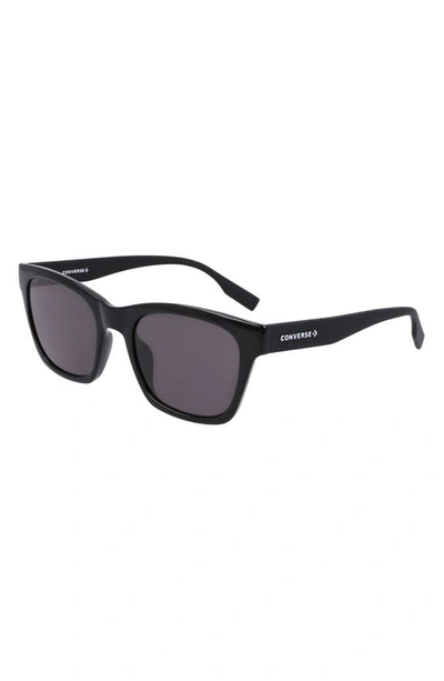 Shop Converse 53mm Rectangular Sunglasses In Black