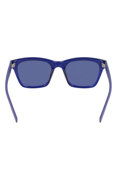 Converse 53mm Rectangular Sunglasses In Crystal Midnight Navy