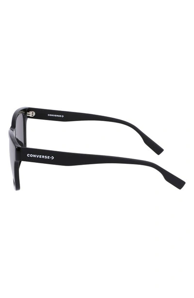 Shop Converse 53mm Rectangular Sunglasses In Black