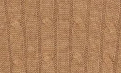 Bruno Magli Cable Knit Camel Hair Sweater In Camel