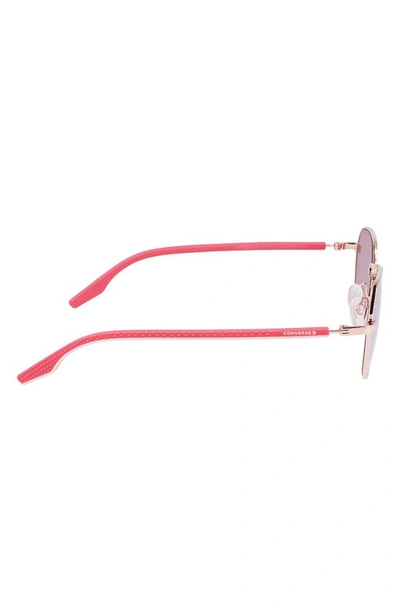 Converse North End 51mm Round Sunglasses In Shiny Rose Gold
