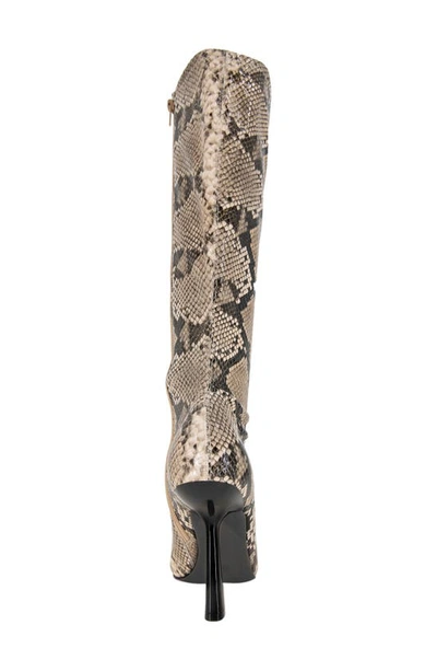 Shop Bcbgeneration Isra Knee High Pointed Toe Boot In Natural Snake