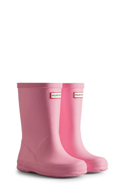 Shop Hunter Kids' First Classic Rain Boot In Pink Fizz