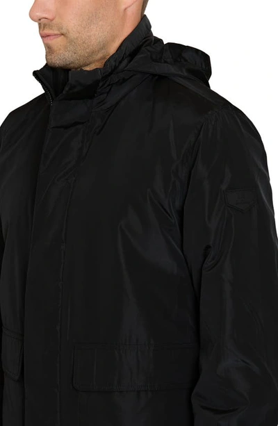 Shop Sam Edelman Water Resistant Jacket With Removable Hood In Black
