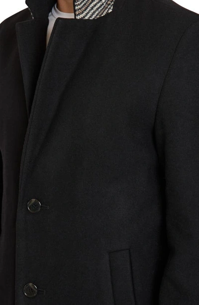 Shop Sam Edelman Two-button Wool Blend Coat In Black