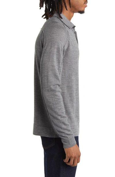 Shop Good Man Brand Mvp Wool Polo Sweater In Grey Heather