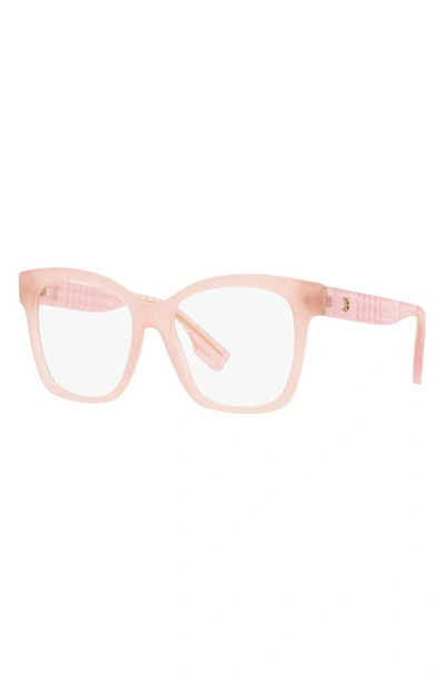 Shop Burberry Sylvie 51mm Square Optical Glasses In Pink